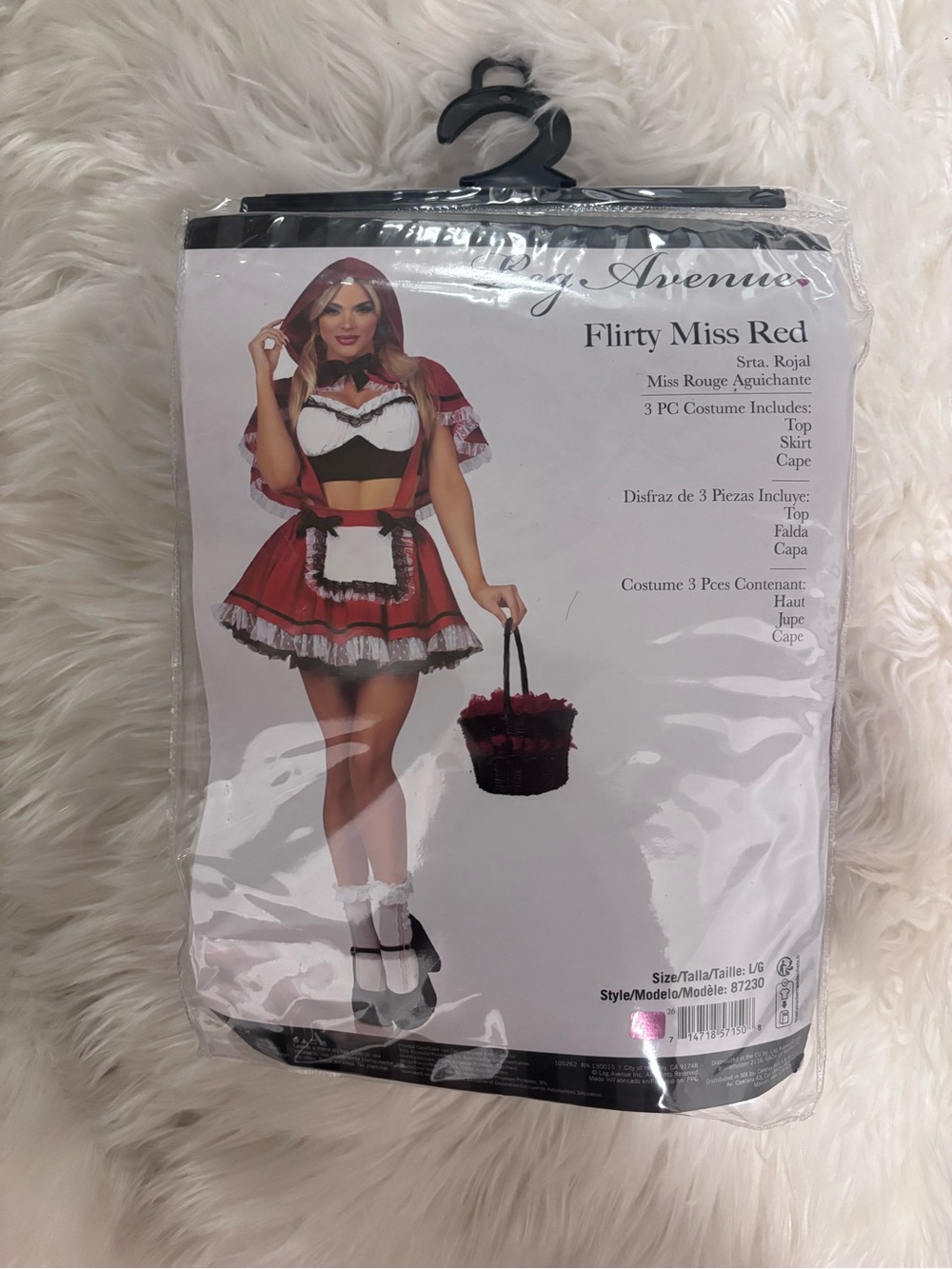 Leg Avenue Flirty Miss Red Costume - Red & White